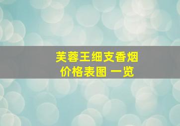 芙蓉王细支香烟价格表图 一览